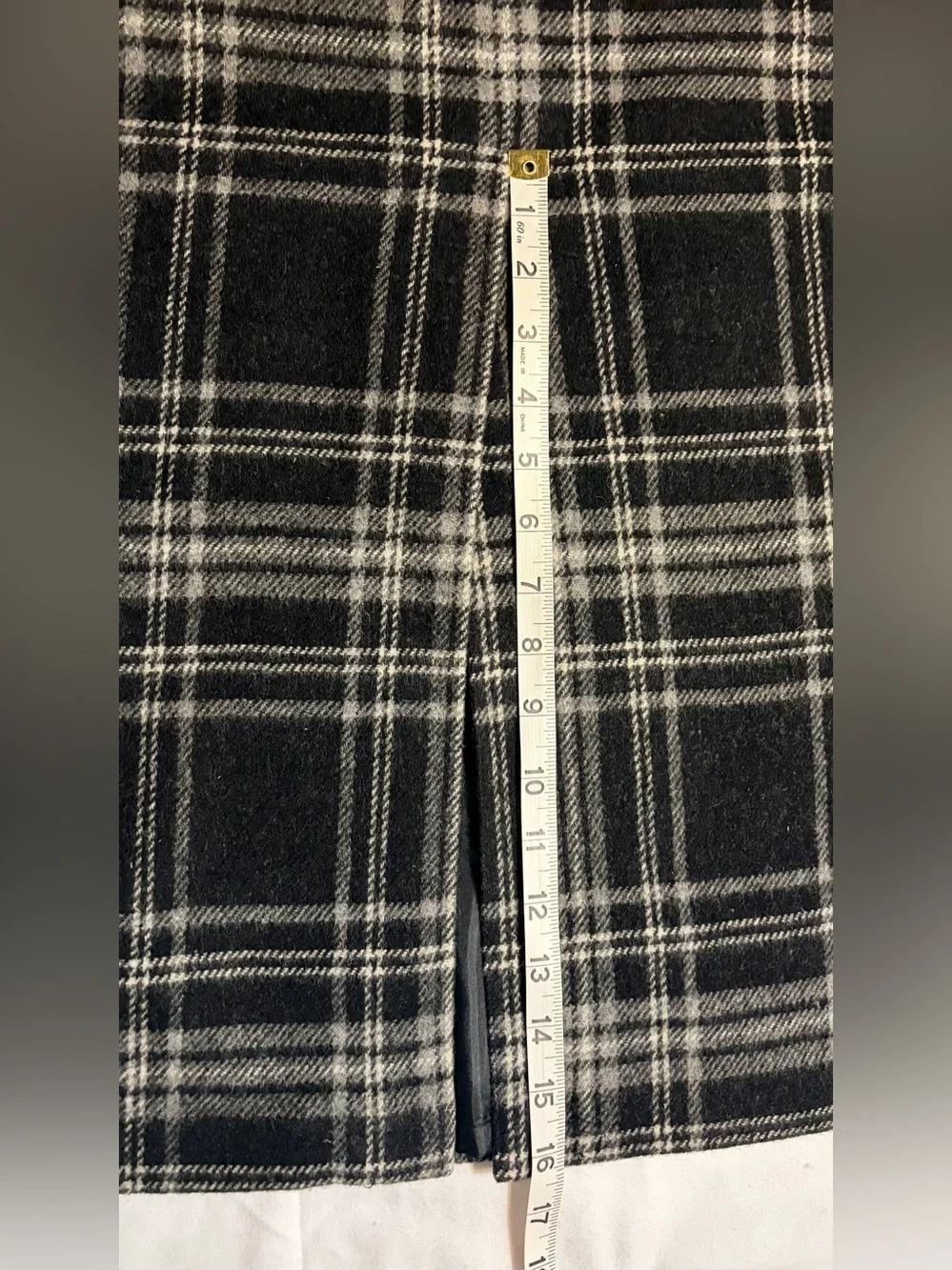 Vintage Talbots Plaid 100% Wool Midi Pencil Skirt - Size 10 - Picture 5 of 10